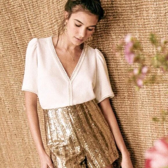 Sezane Tops - like new Sézane Tina blouse / ecru / size 2 or EU34